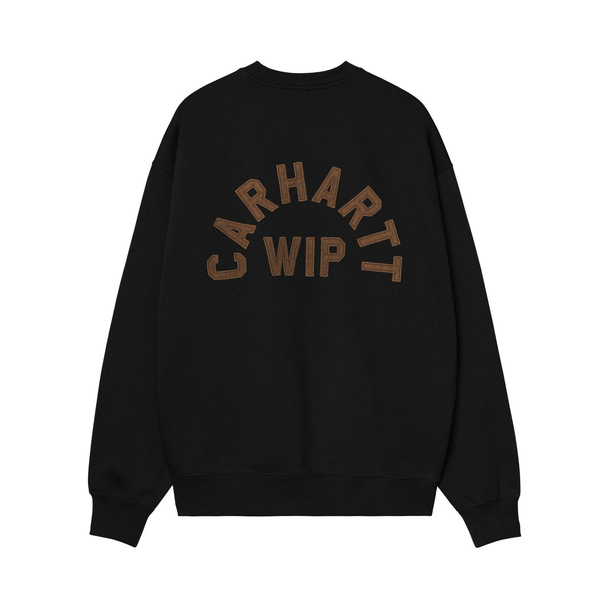 Carhartt WIP Arch Script Sweatshirt Black / Hamilton Brown, Stone washed