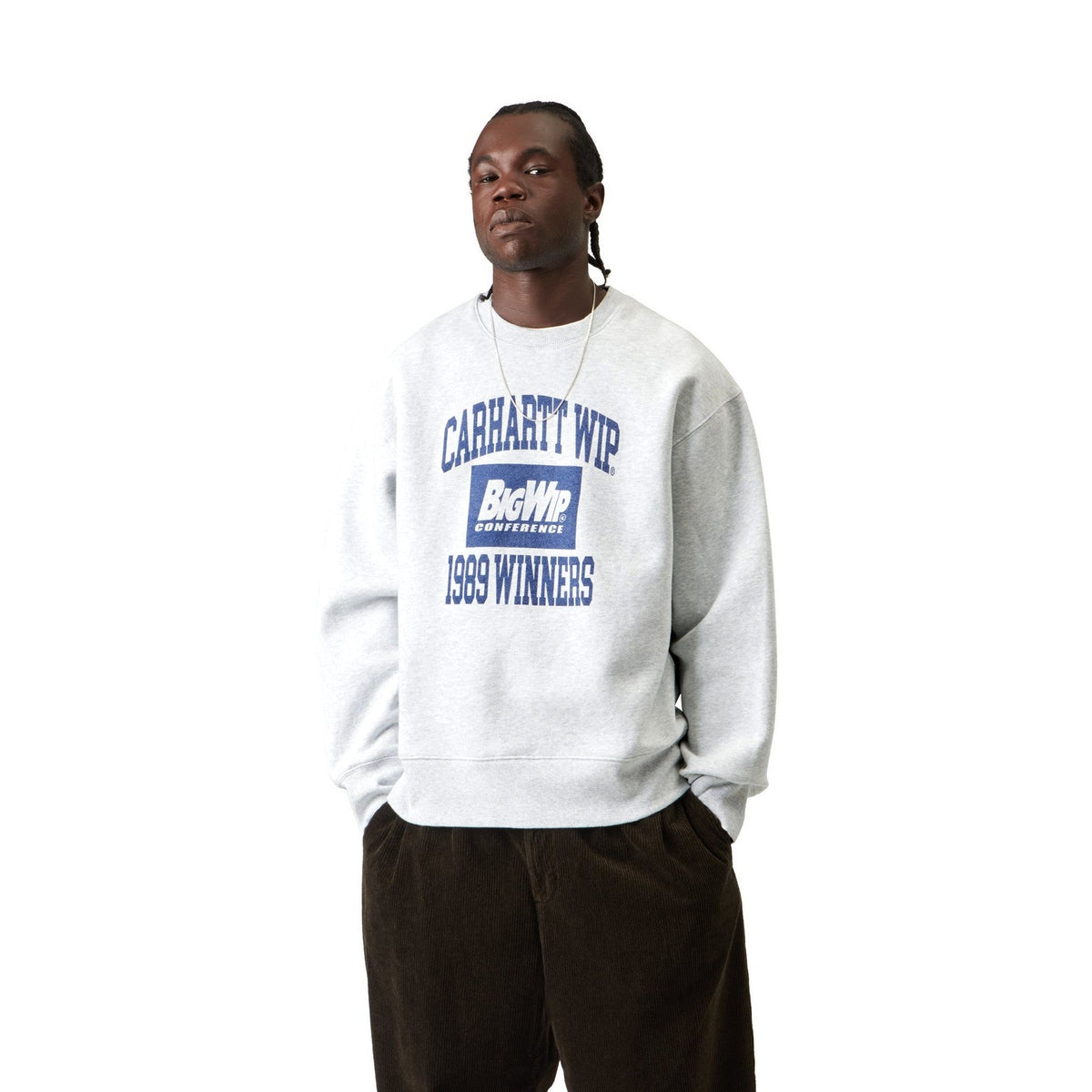Carhartt WIP 1989 Winners Sweatshirt Ash Heather, Heavy stone wash