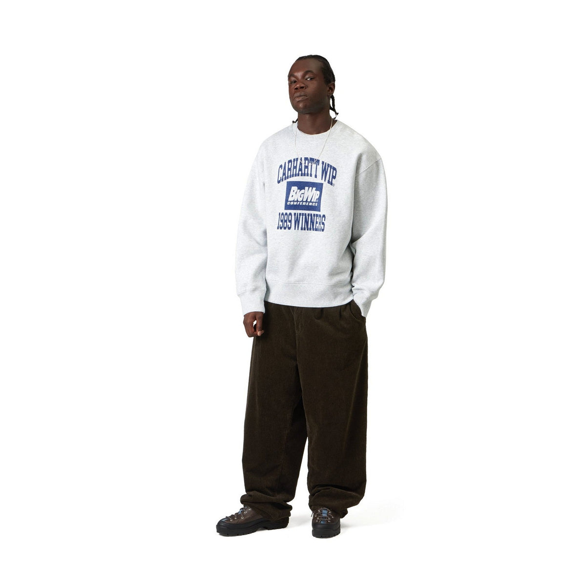 Carhartt WIP 1989 Winners Sweatshirt Ash Heather, Heavy stone wash