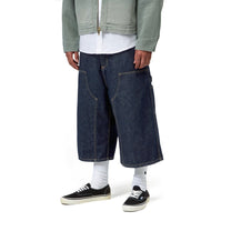 Carhartt WIP OG Double Knee Long Short Blue, Rinsed