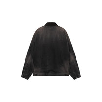 Carhartt WIP OG Detroit Jacket Black / Black, Tobacco used wash
