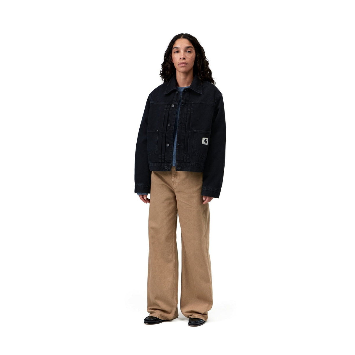 Carhartt WIP Women's Belmar Jacket Black, Stone washed