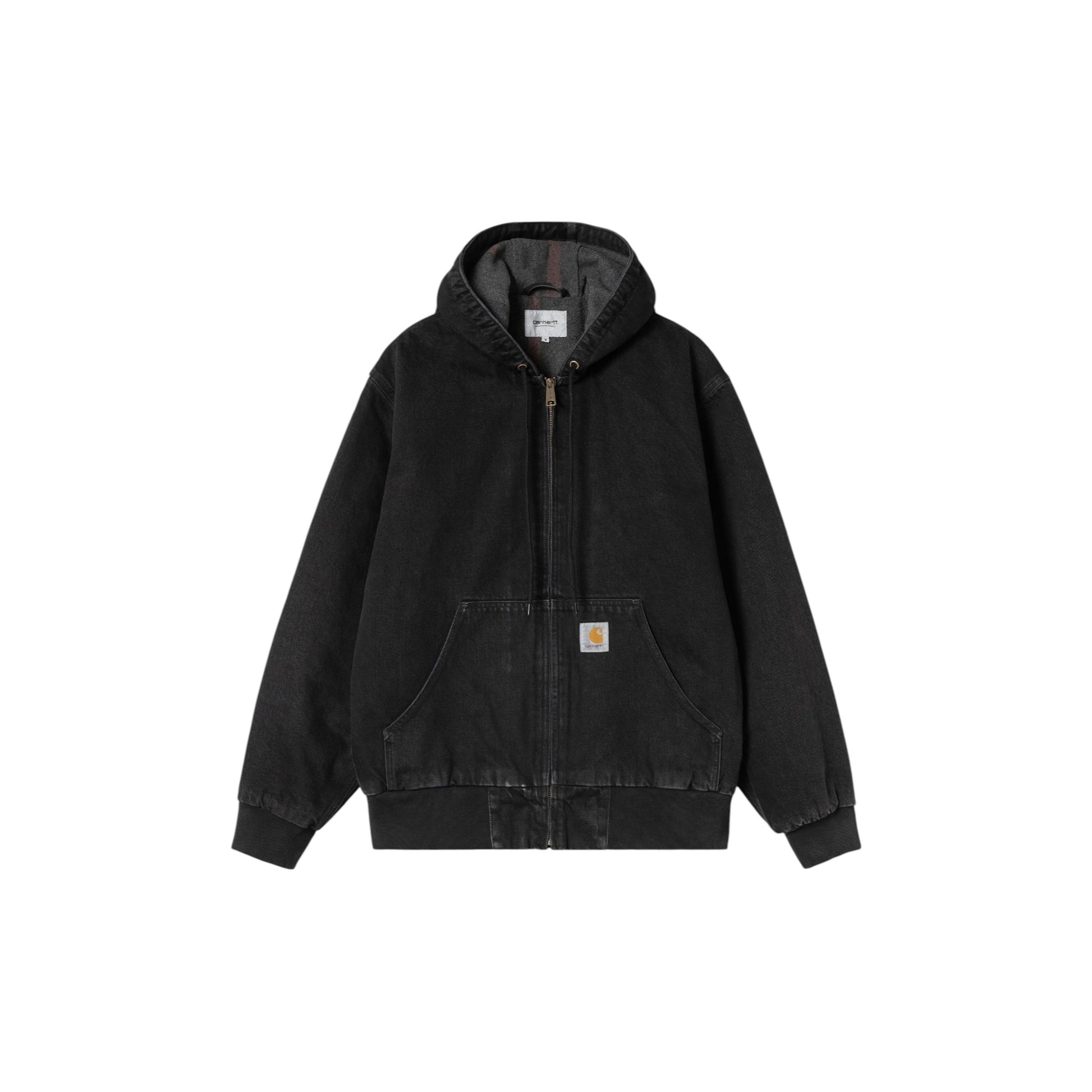 Carhartt WIP OG Active Jacket Black, Stone washed