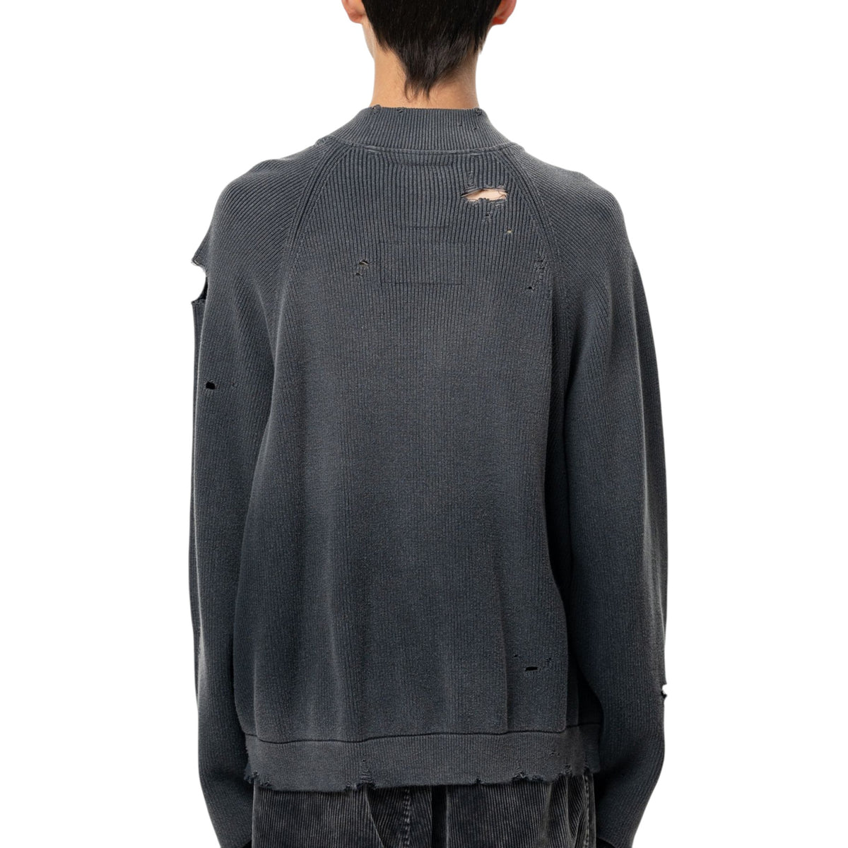 Maison MIHARA YASUHIRO Sun Faded Like Knit Cardigan Black