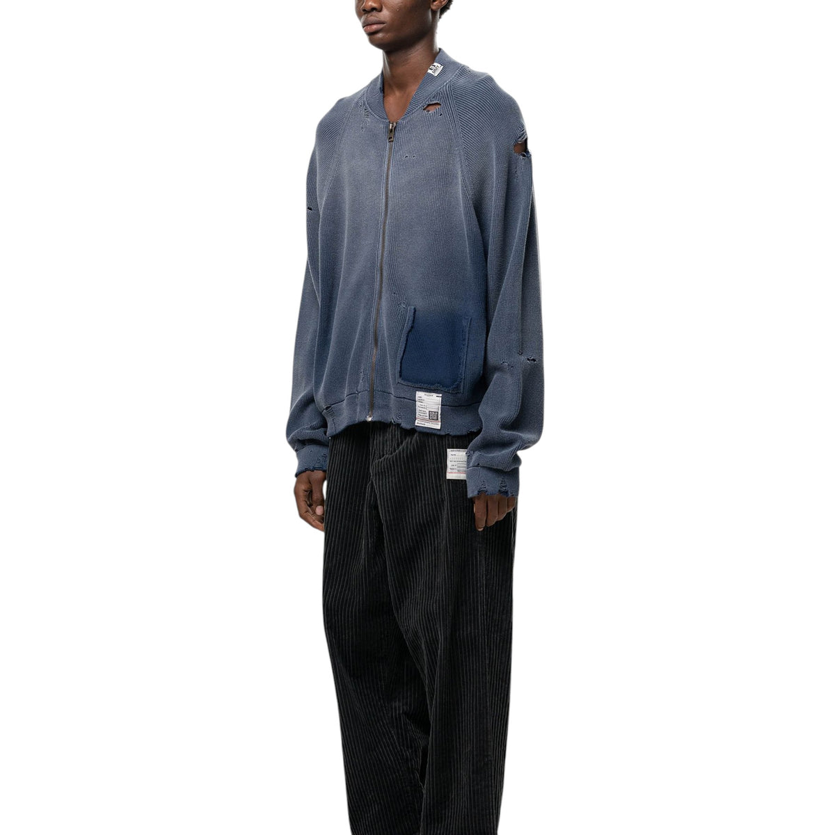 Maison MIHARA YASUHIRO Sun Faded Like Knit Cardigan Navy