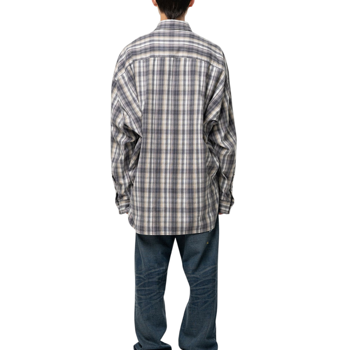 Maison MIHARA YASUHIRO Check Long Sleeve Shirt Black
