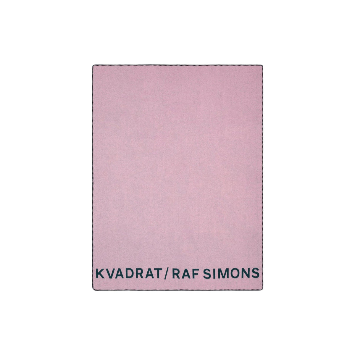 Double Face Wool Throw with Logo - Pink/Dark Green - Decken - Kvadrat/Raf Simons