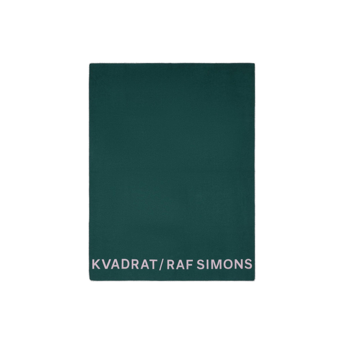 Double Face Wool Throw with Logo - Dark Green/Pink - Decken - Kvadrat/Raf Simons