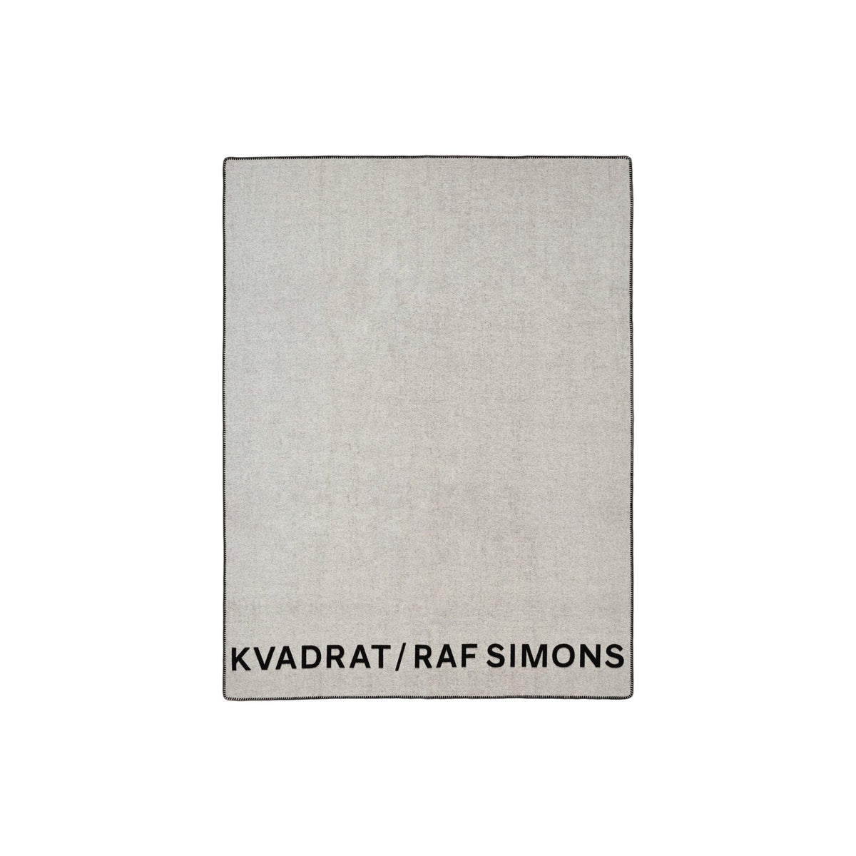 Double Face Wool Throw with Logo - Off White/Black - Decken - Kvadrat/Raf Simons