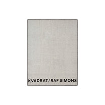 Double Face Wool Throw with Logo - Off White/Black - Decken - Kvadrat/Raf Simons