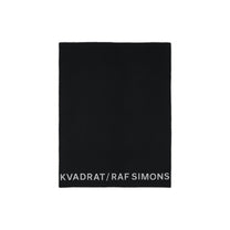 Double Face Wool Throw with Logo - Black/Off White - Decken - Kvadrat/Raf Simons
