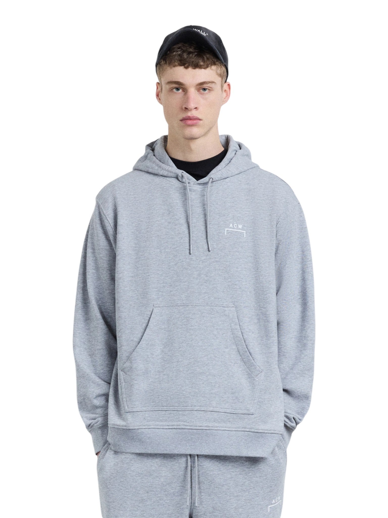 A - COLD - WALL Balmore Logo Hoodie Grey Marl - A - COLD - WALL