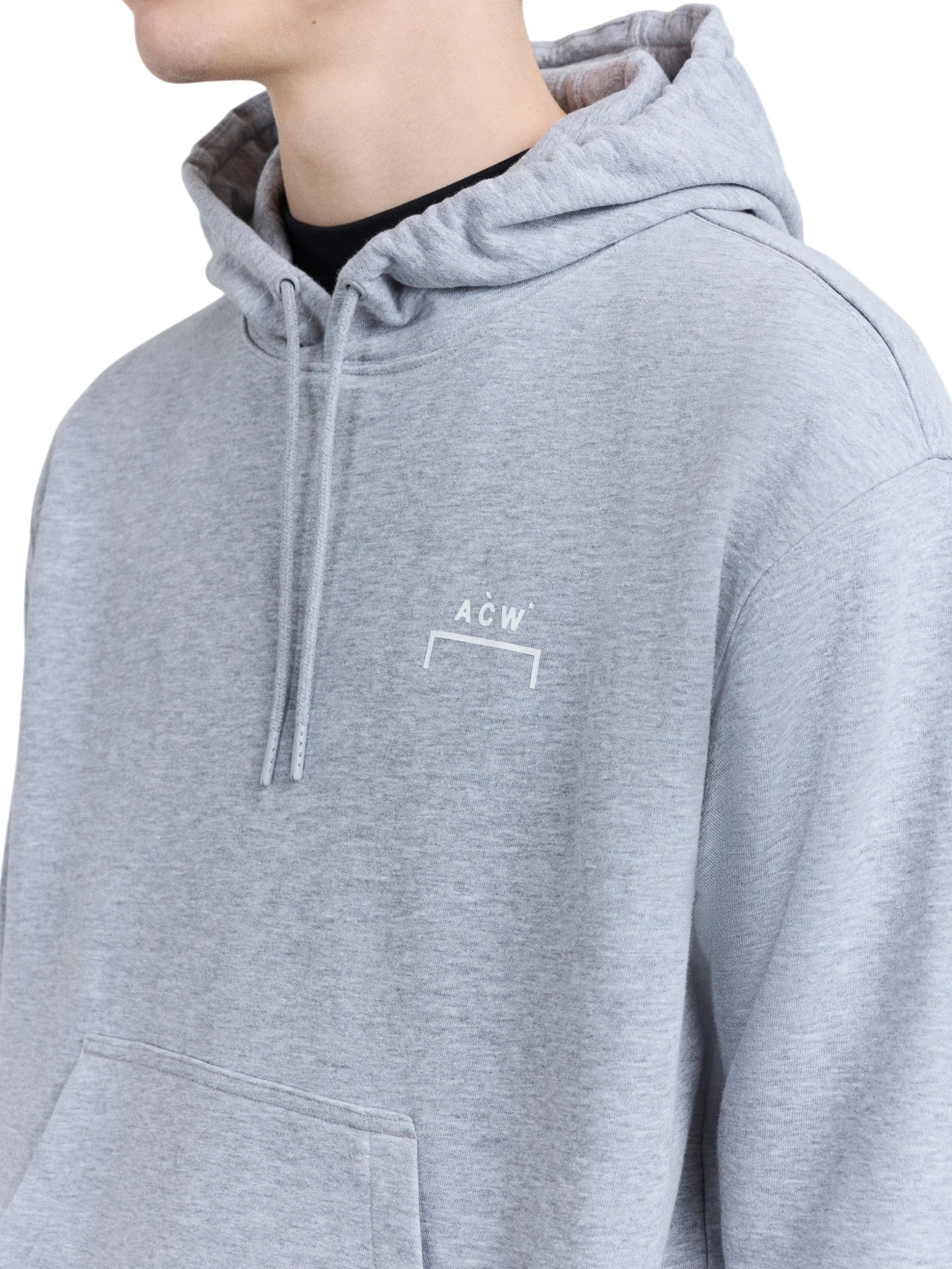 A - COLD - WALL Balmore Logo Hoodie Grey Marl - A - COLD - WALL