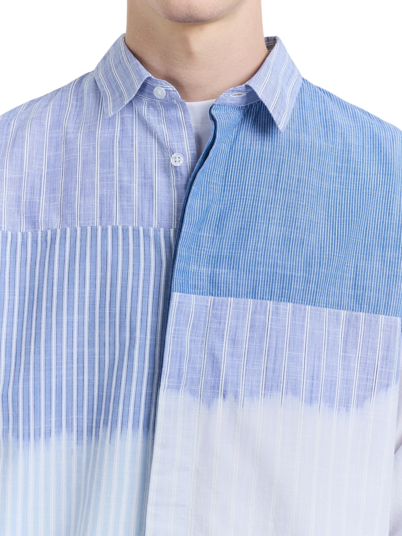 A - COLD - WALL Fade Out Stripe Shirt Blue - A - COLD - WALL