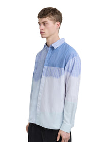A - COLD - WALL Fade Out Stripe Shirt Blue - A - COLD - WALL