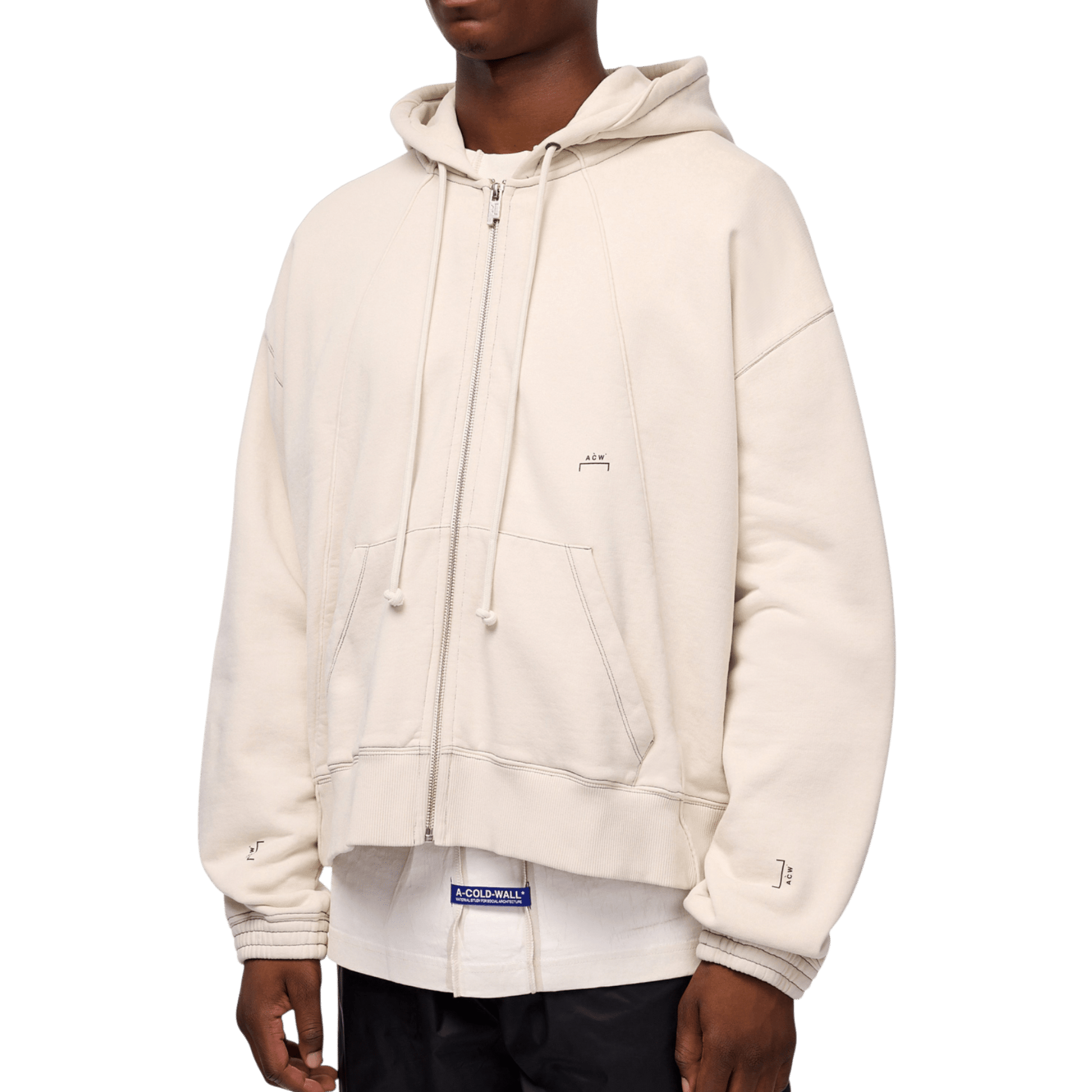 A - COLD - WALL Millbank Zip Hoodie Bone - A - COLD - WALL