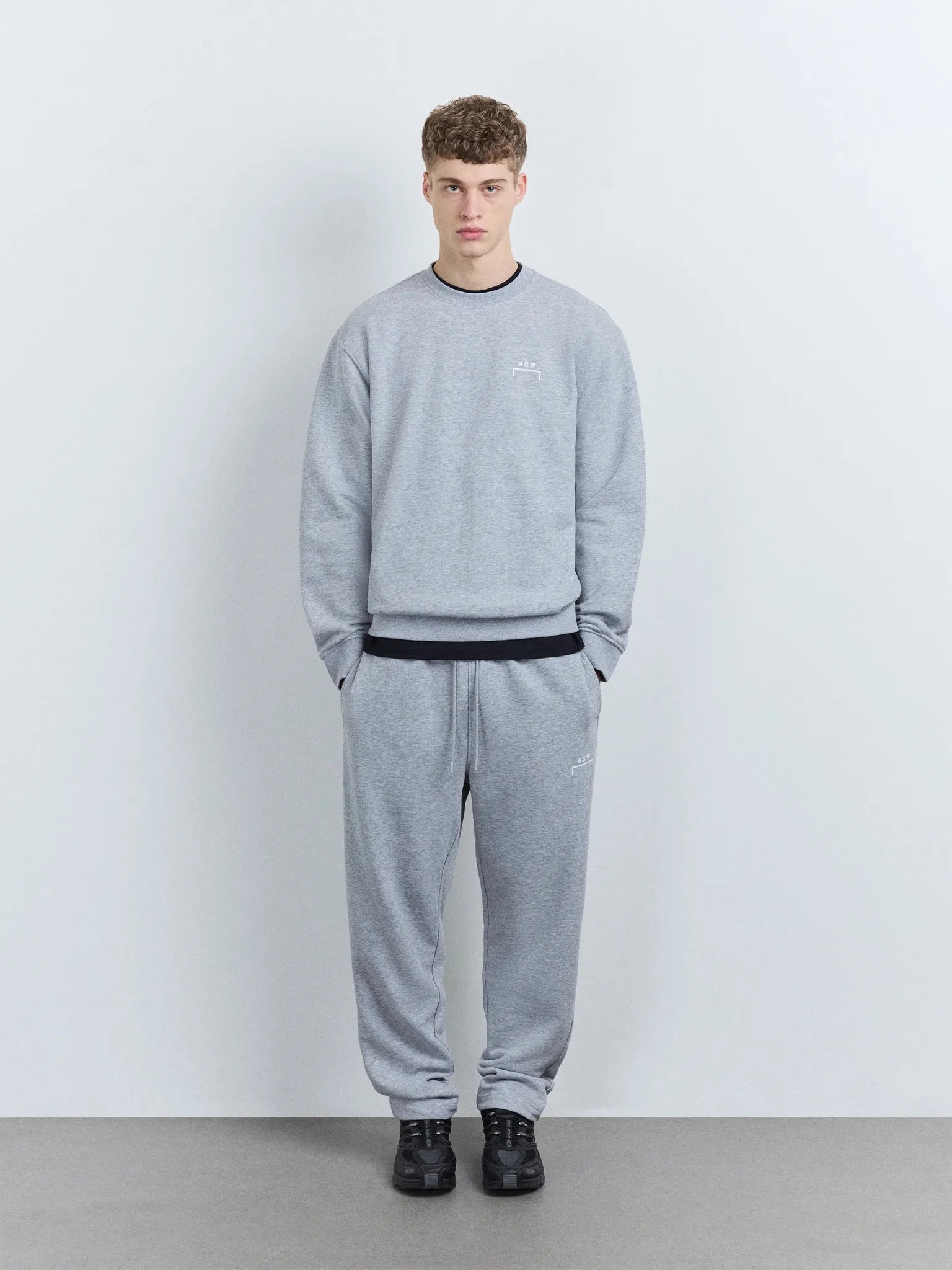 A - COLD - WALL Woolmore Logo Jogger Grey Marl - A - COLD - WALL