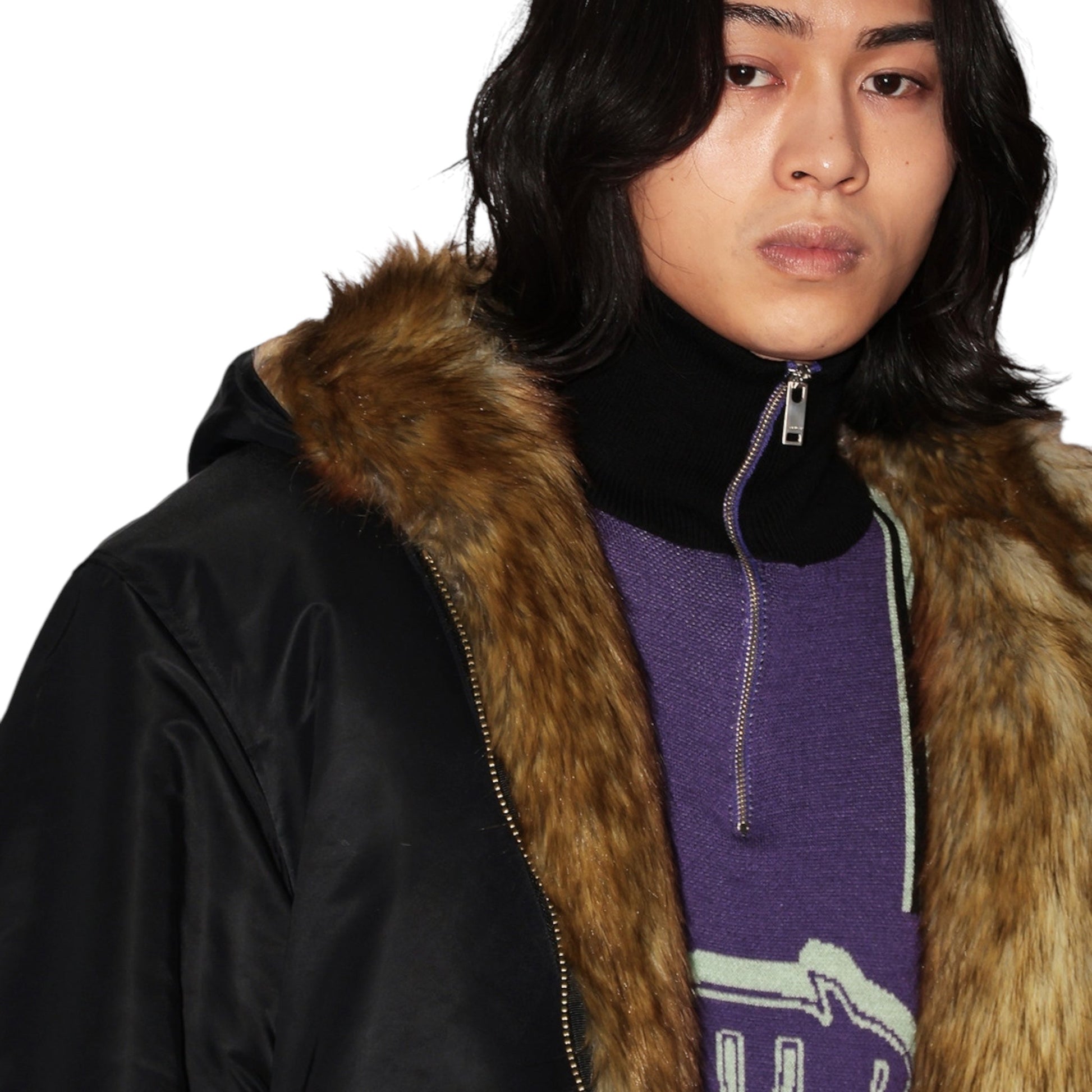Ambush Fake Fur Reversible Hoodie Jacket - Ambush