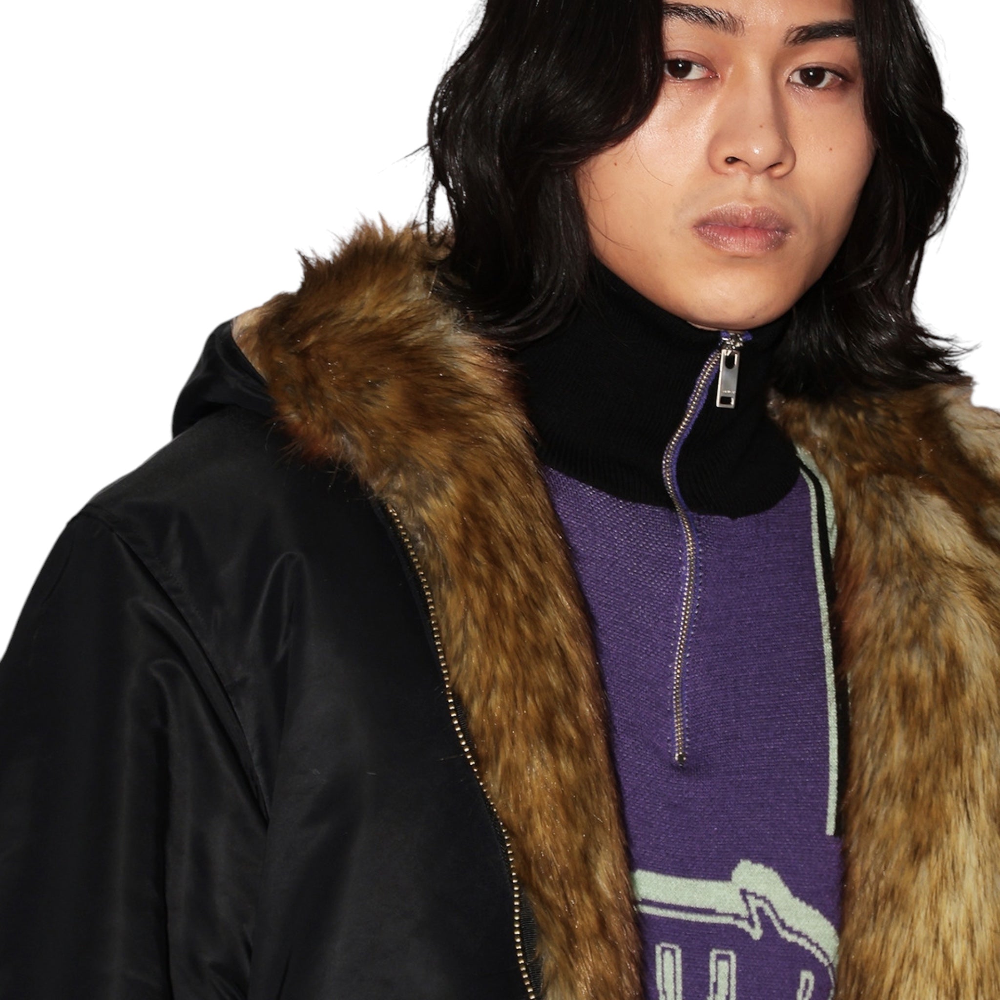 Ambush Fake Fur Reversible Hoodie Jacket - Ambush