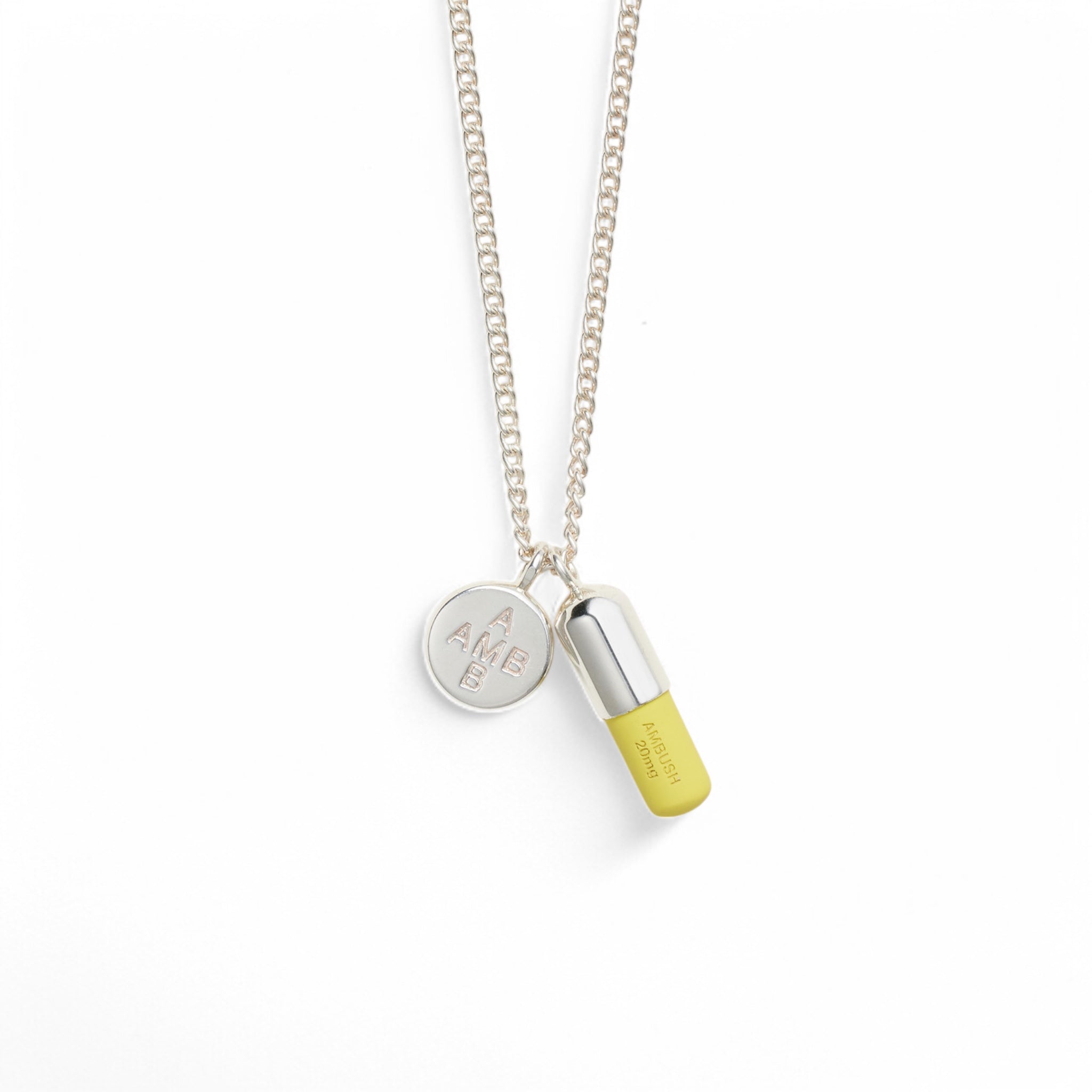 Ambush Pill - Charm Necklace 2 Silver - Yellow - Ambush