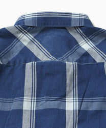 And Wander Indigo Check LS Shirt - and wander