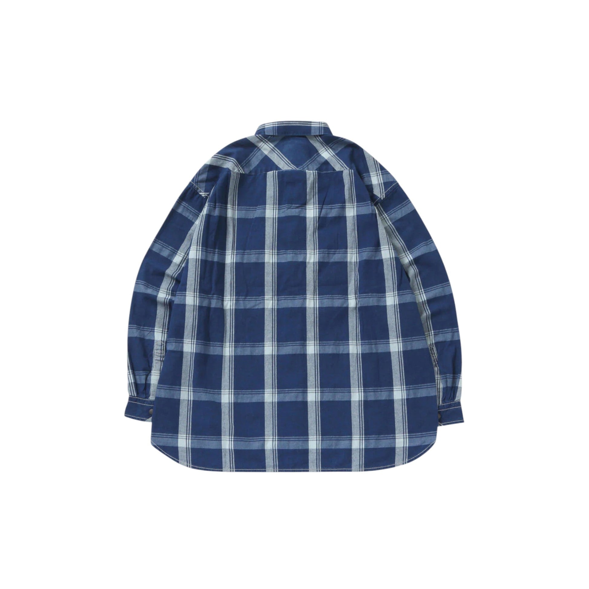 And Wander Indigo Check LS Shirt - and wander