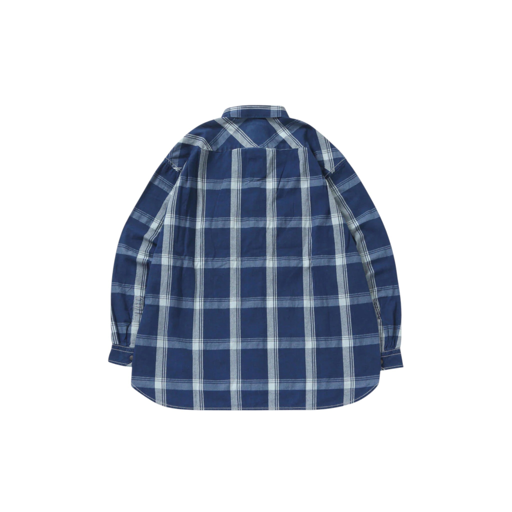 And Wander Indigo Check LS Shirt - and wander