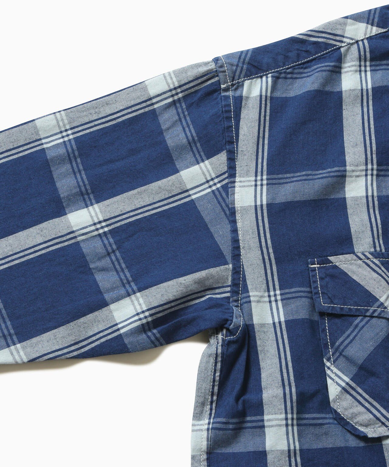 And Wander Indigo Check LS Shirt - and wander