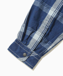 And Wander Indigo Check LS Shirt - and wander