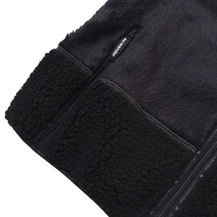 And Wander Mix Boa Vest - and wander