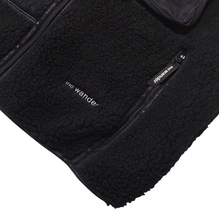 And Wander Mix Boa Vest - and wander