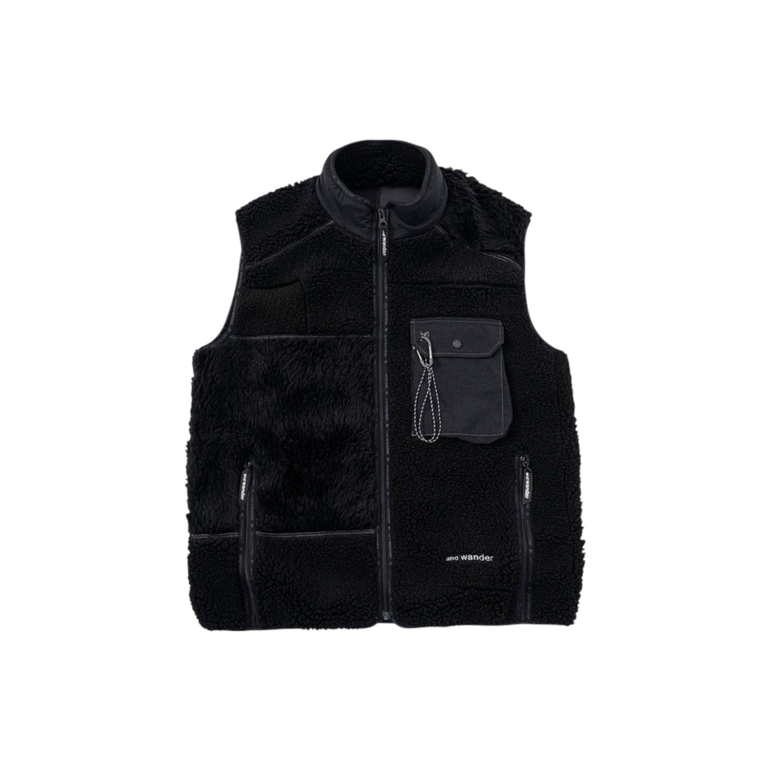 And Wander Mix Boa Vest - and wander