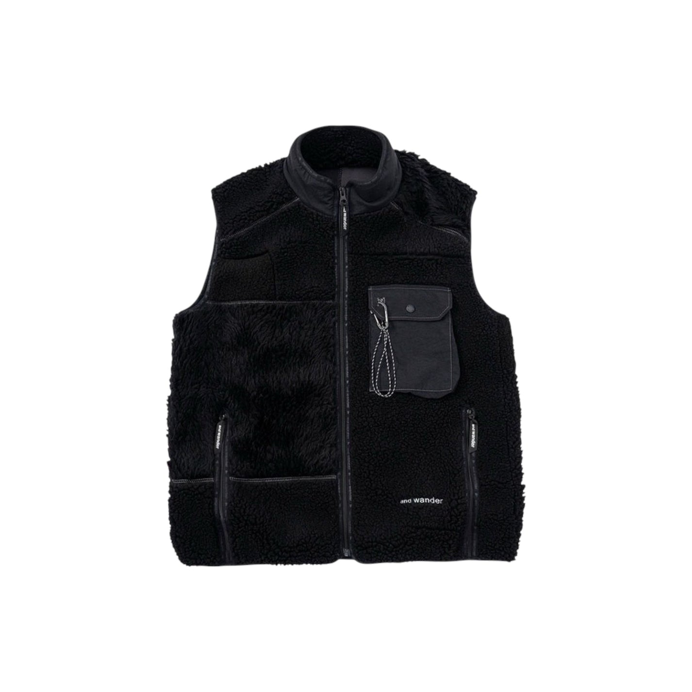 And Wander Mix Boa Vest - and wander