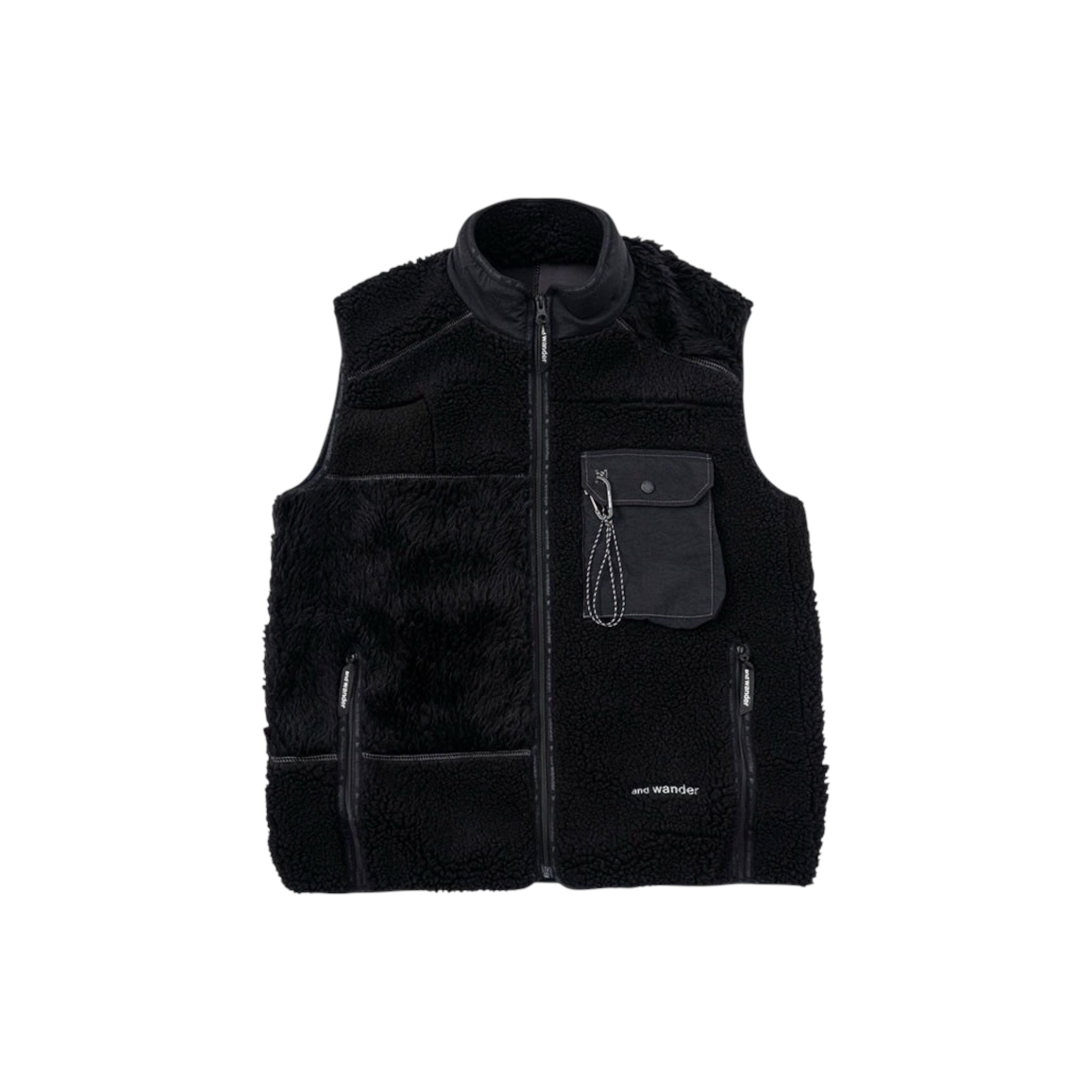 And Wander Mix Boa Vest - and wander