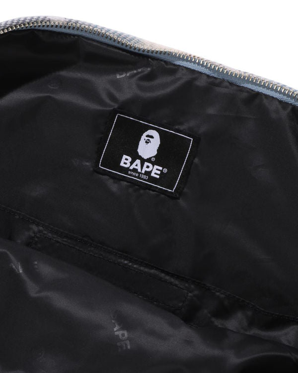 Bape Bleached Blue Check Furoshiki Bag - A Bathing Ape