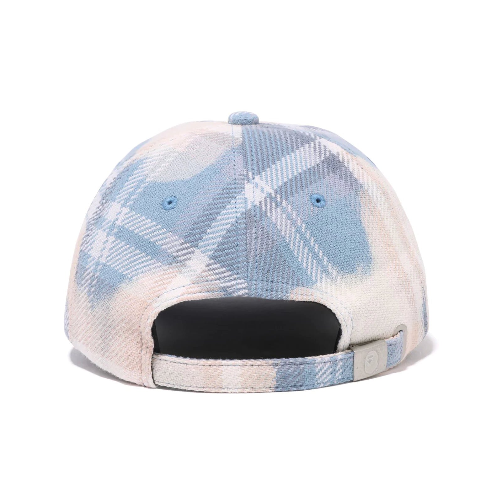 Bape Bleached Blue Check Panel Cap - A Bathing Ape