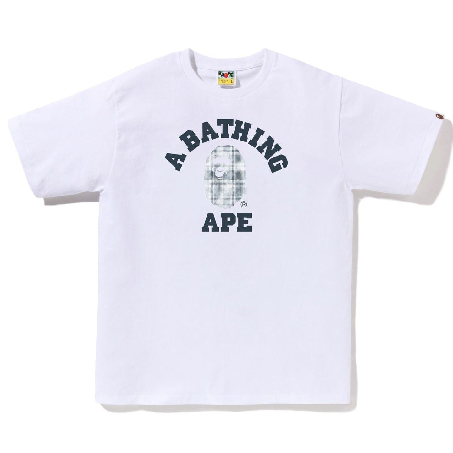 Bape Bleached Blue Check T-Shirt - A Bathing Ape