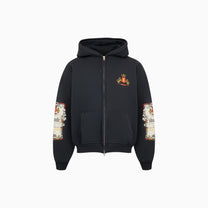 Rhude Bordeaux Reserve Zip-up Hoodie