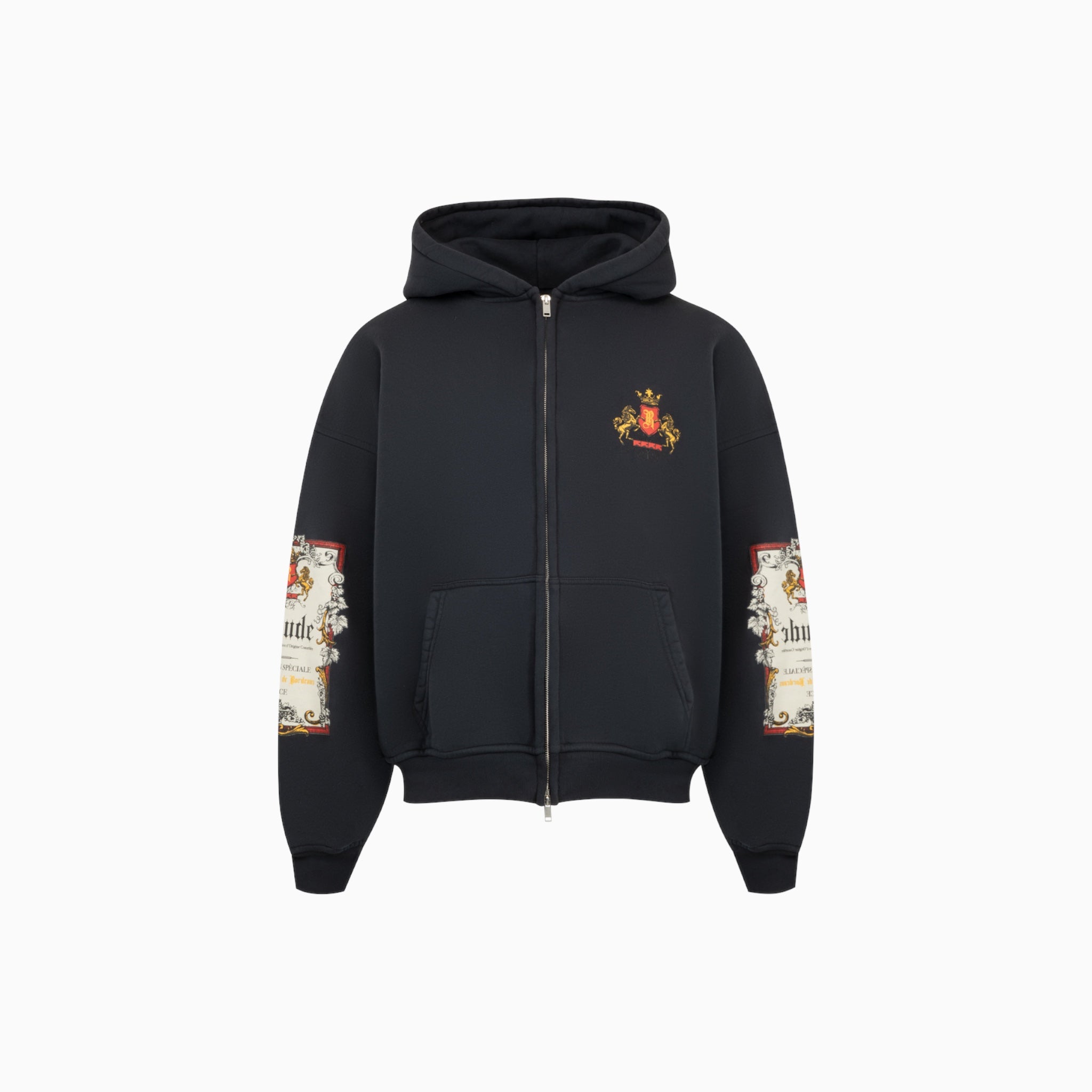 Rhude Bordeaux Reserve Zip-up Hoodie
