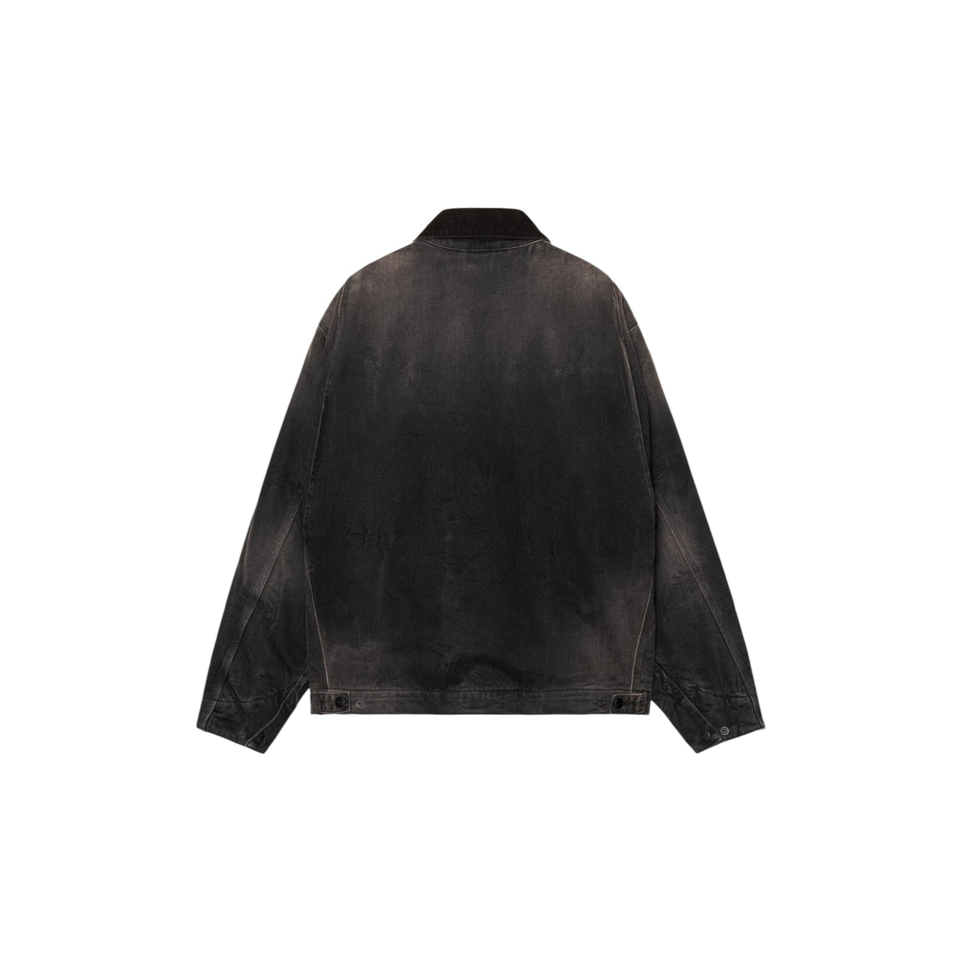 Carhartt WIP OG Detroit Jacket Black / Black, Tobacco used wash - Carhartt WIP