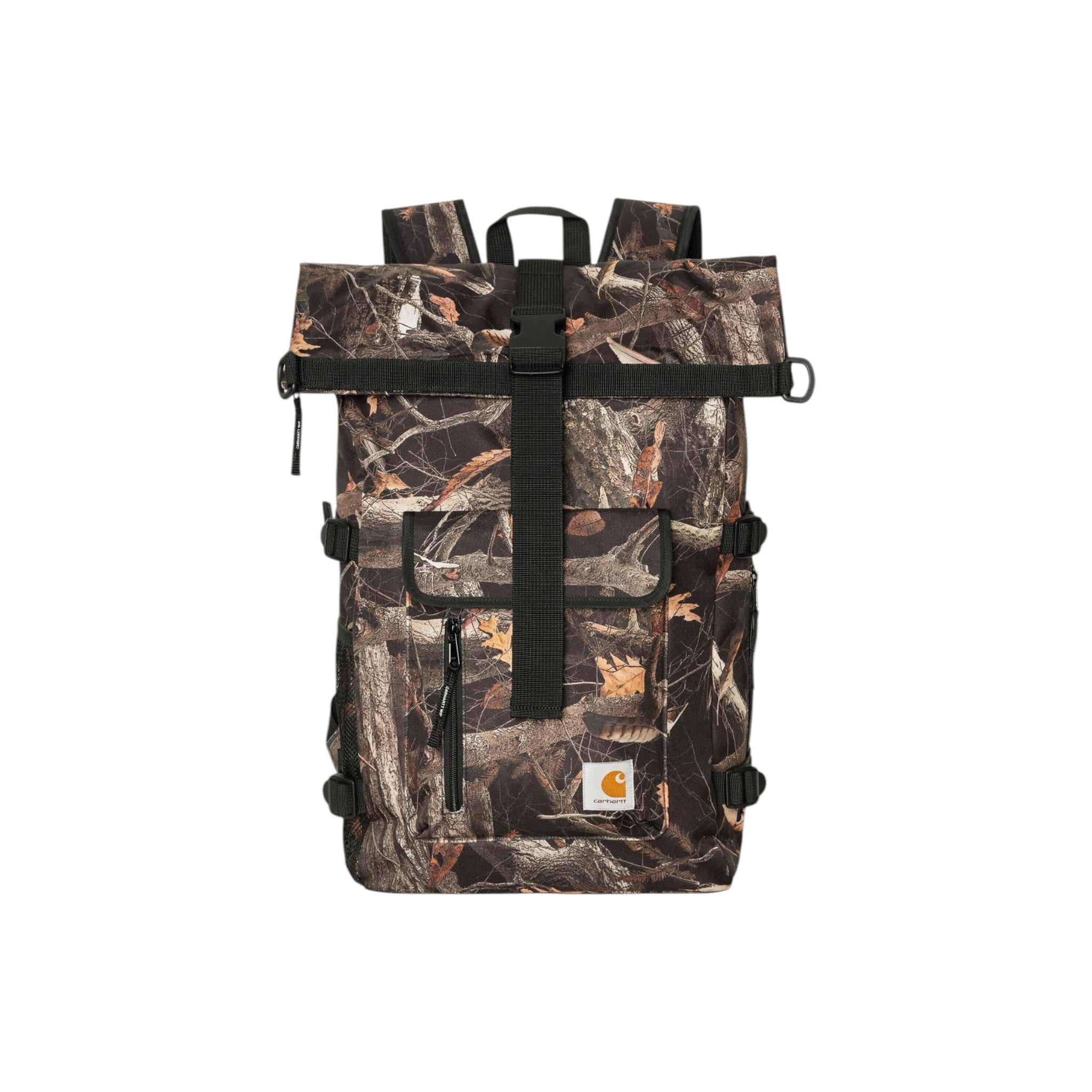 Carhartt WIP Philis Backpack Camo Feather Tree, Black - Carhartt WIP