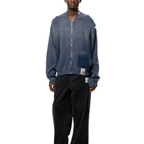 Maison MIHARA YASUHIRO Sun Faded Like Knit Cardigan Navy