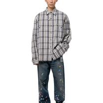 Maison MIHARA YASUHIRO Check Long Sleeve Shirt Black