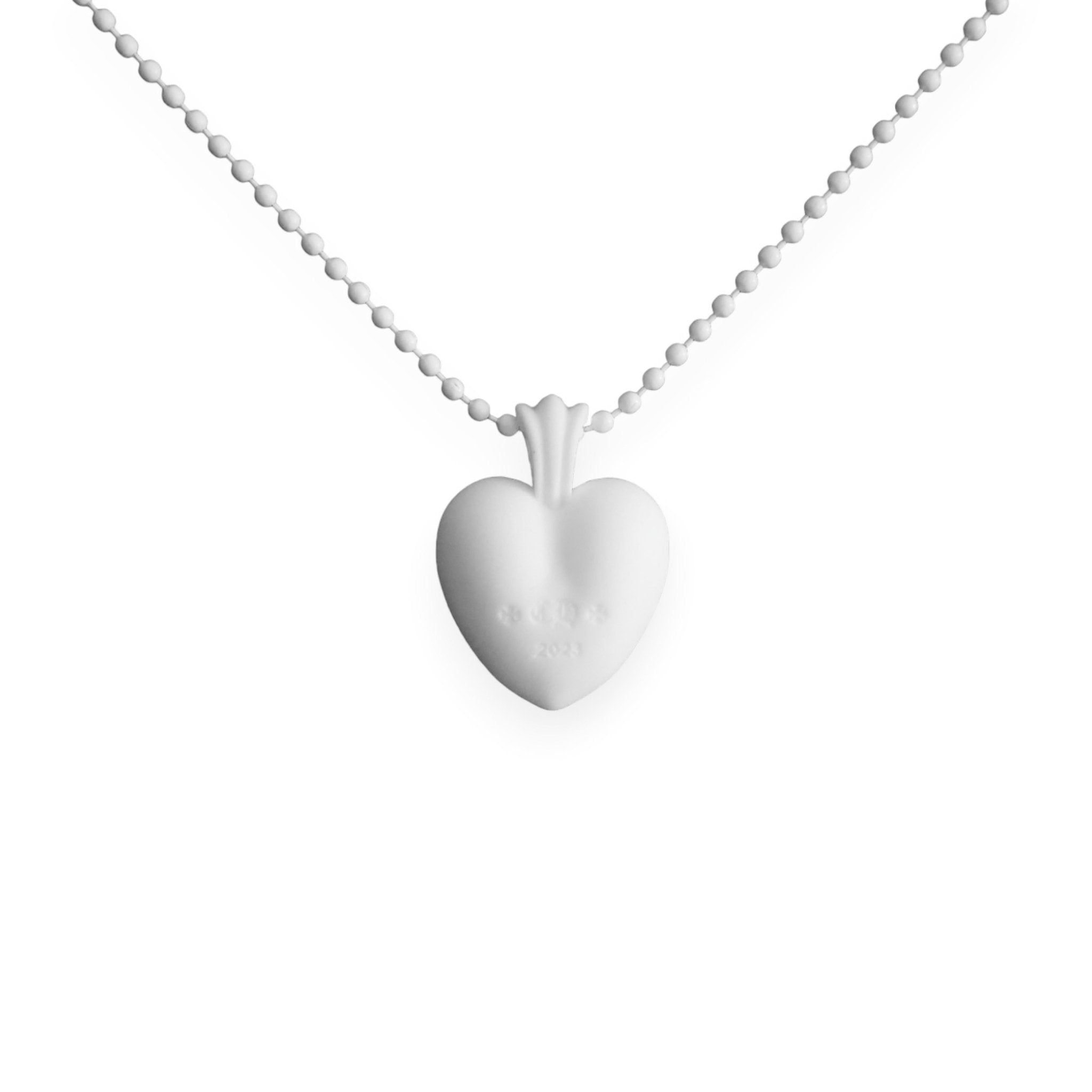 Chrome Hearts Silicone Heart Pendant Necklace - Chrome Hearts