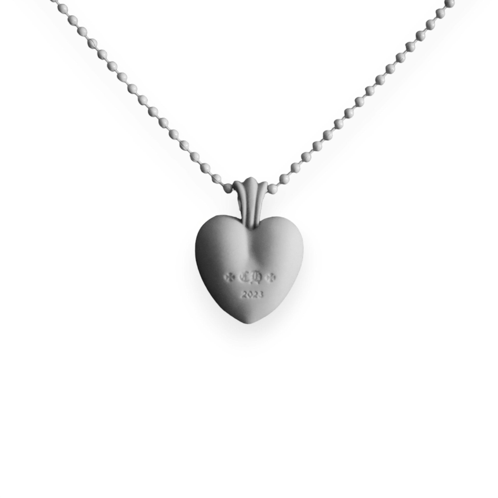Chrome Hearts Silicone Heart Pendant Necklace - Chrome Hearts