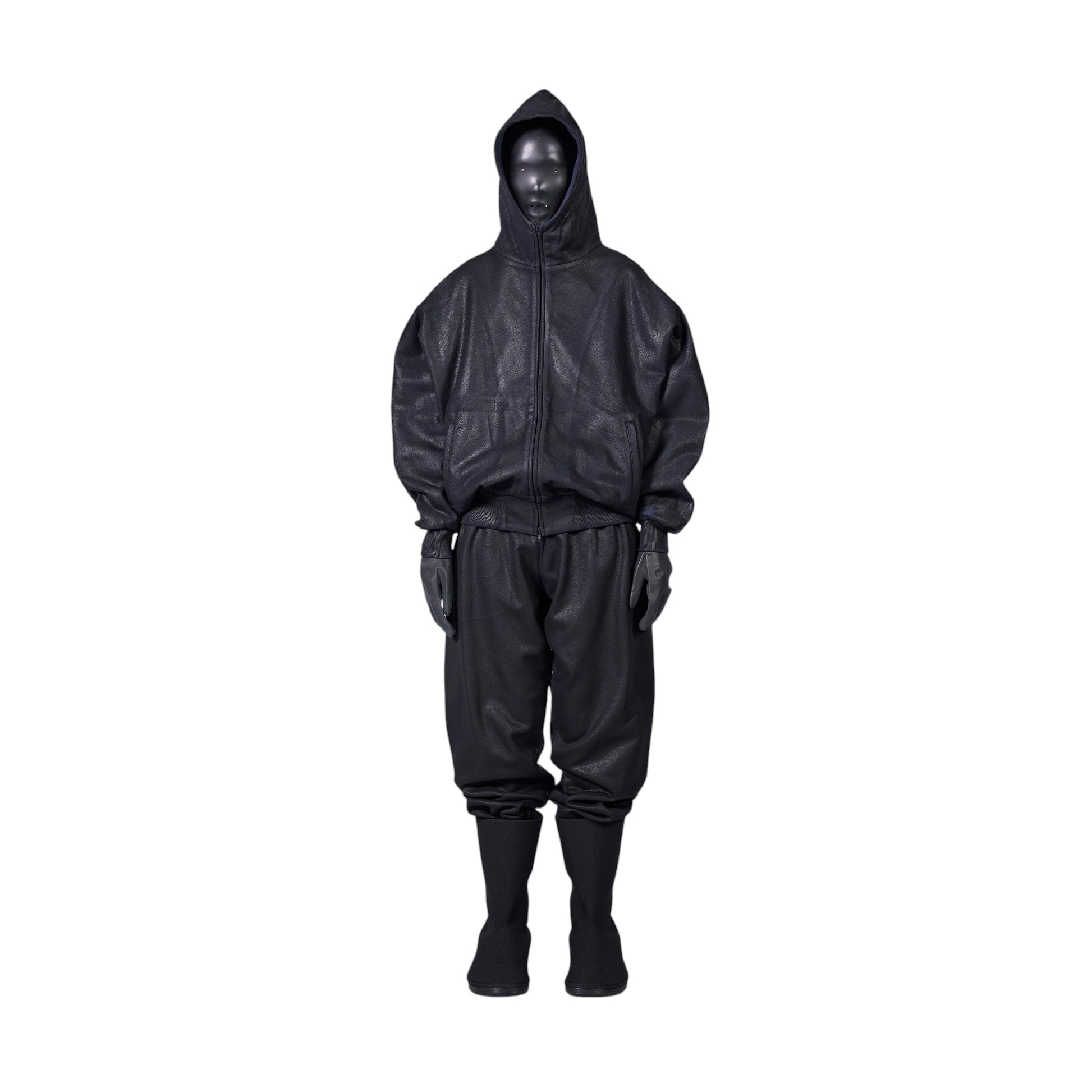 DINGYUN ZHANG Coated Zip-Up Onyx