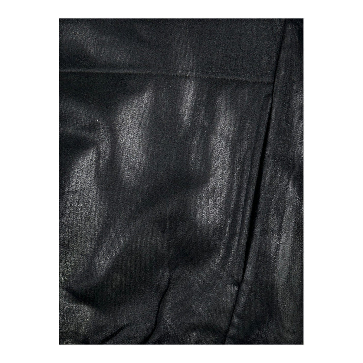 DINGYUN ZHANG Coated Zip Neck Sweatshirt Onyx - DINGYUNG ZHANG
