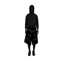 DINGYUN ZHANG Crew Hoodie Slim Fit Black - DINGYUNG ZHANG