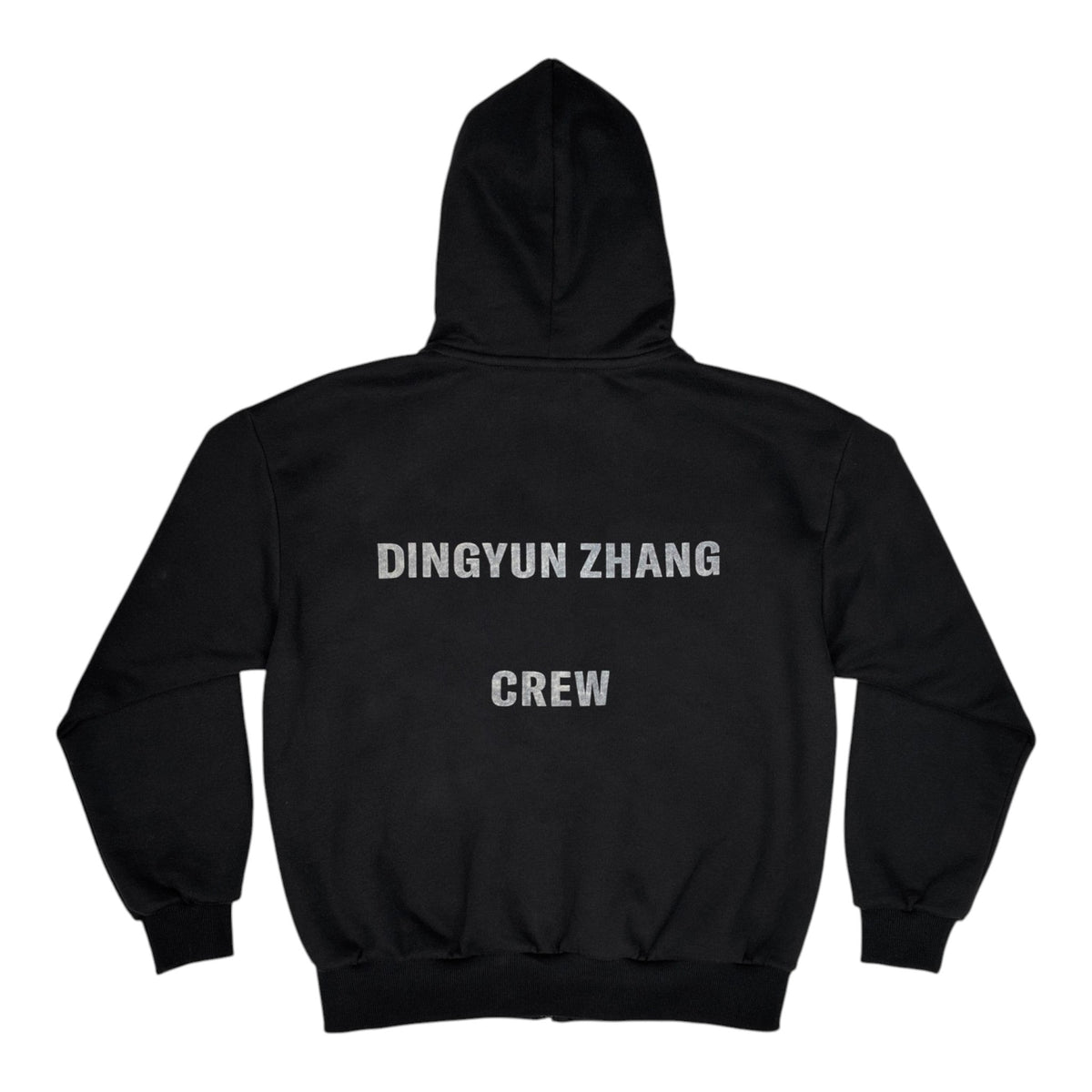 DINGYUN ZHANG Crew Hoodie Slim Fit Black - DINGYUNG ZHANG