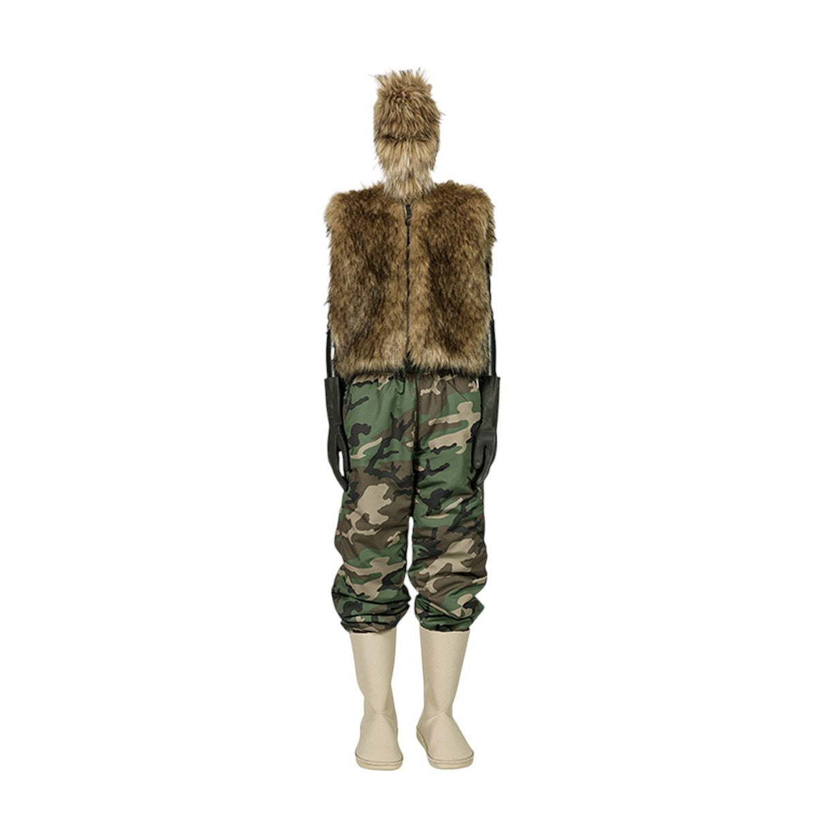 DINGYUN ZHANG Reversible Faux Fur Gilet Coyote - DINGYUNG ZHANG